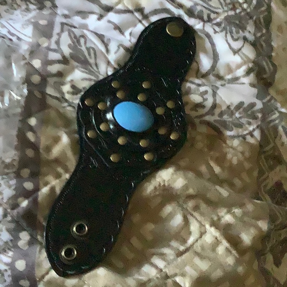 Leather wristband
